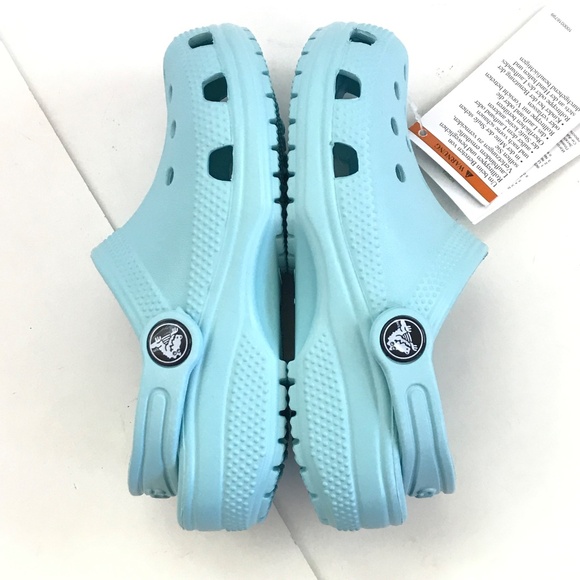 CROCS Kids’ Classic Clog Kids Size C11 Unisex Slip On Mules Clogs Artic Blue NWT - Picture 13 of 16